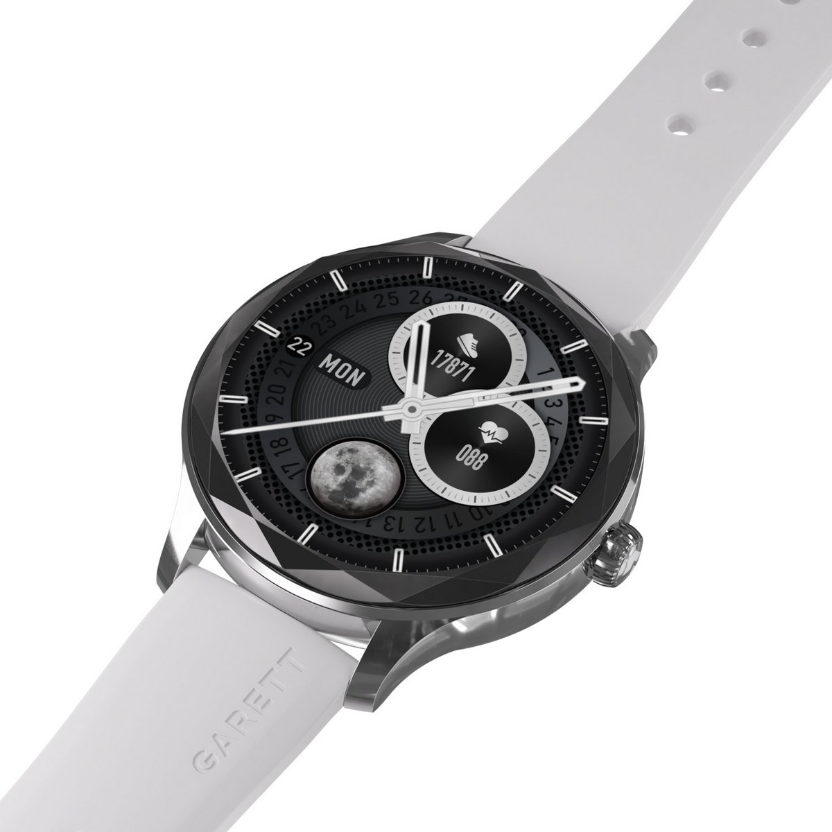 Zegarek damski Smartwatch Garett Viva srebrny stalowy