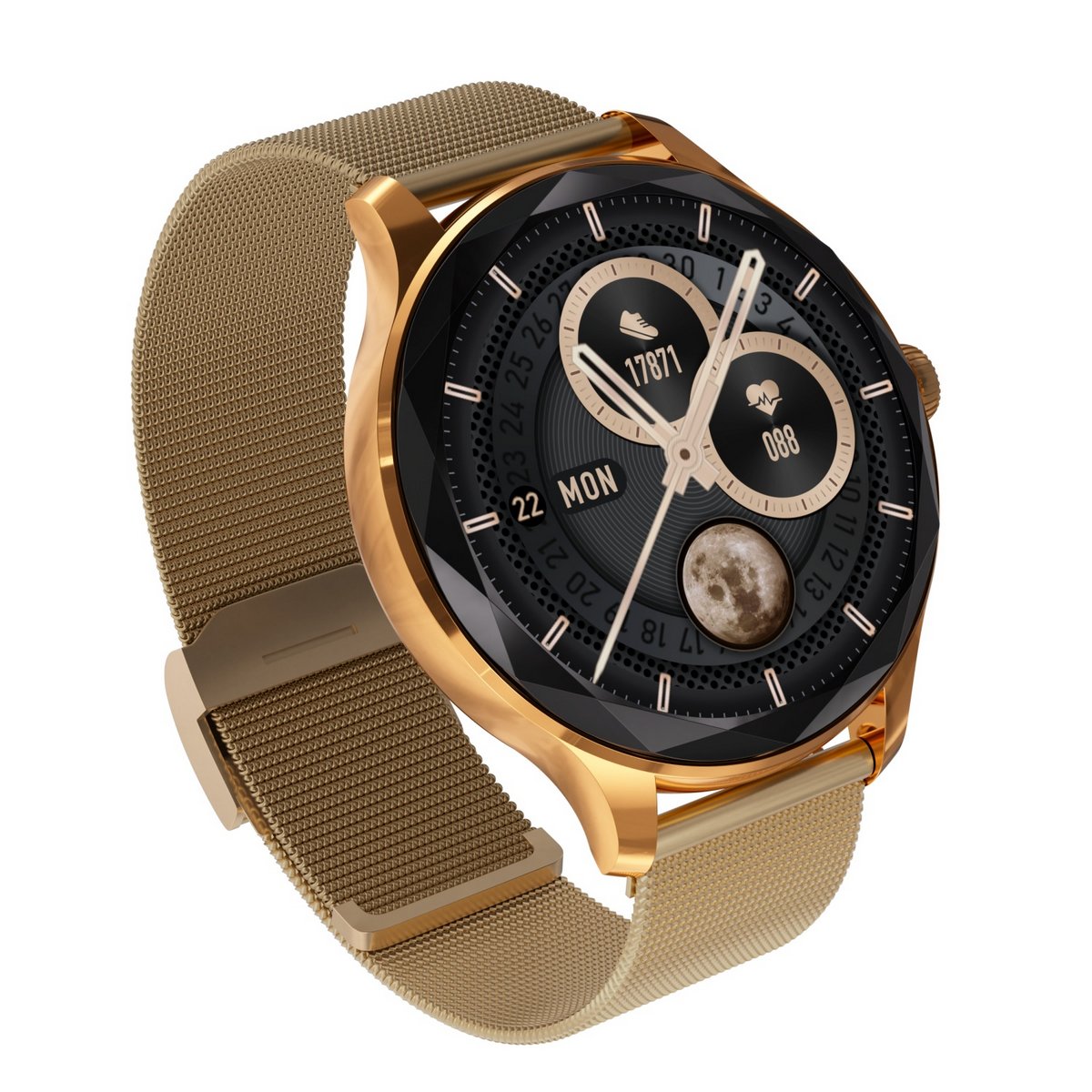 Zegarek damski Smartwatch Garett Viva złoty stalowy