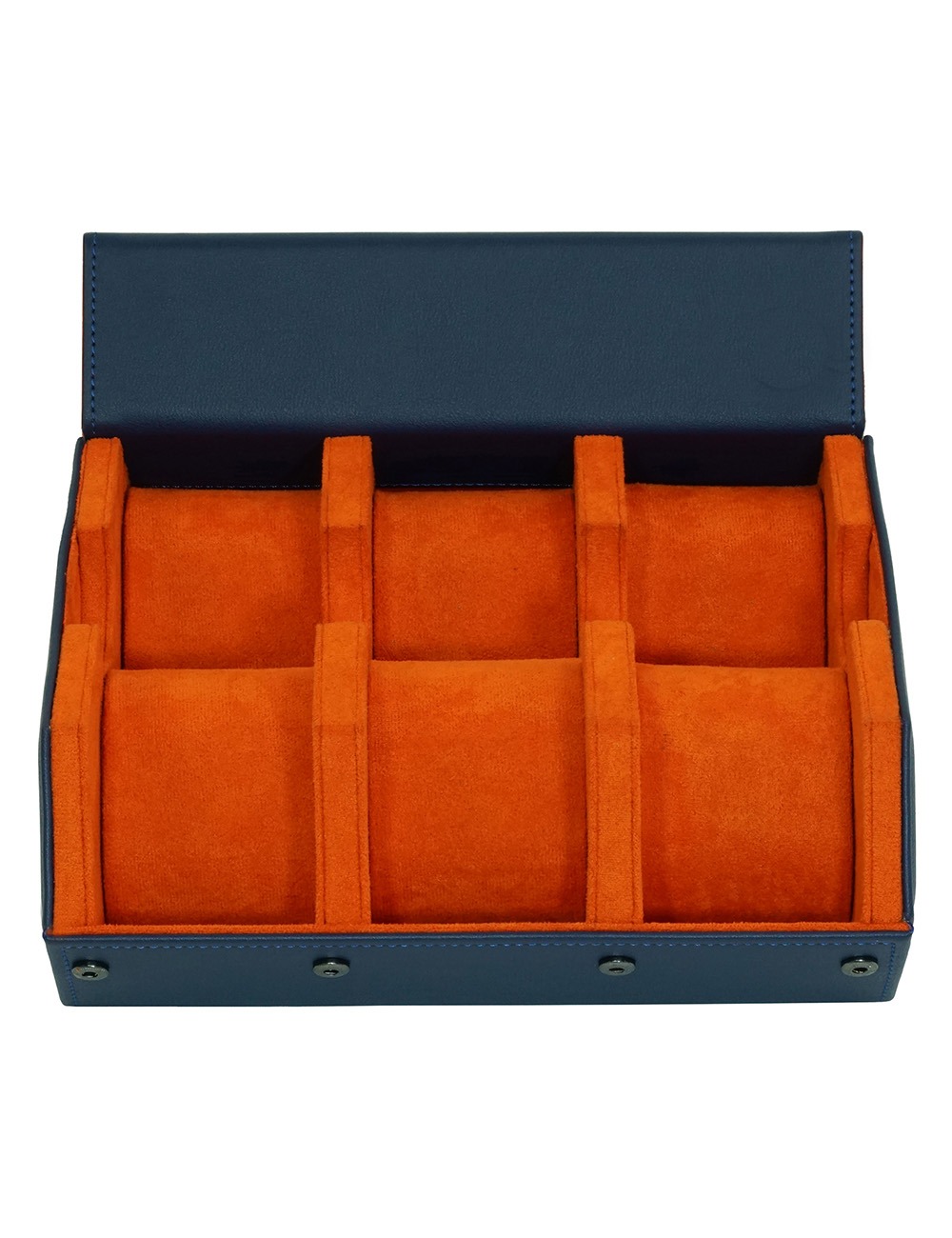 Rothenschild Watch Storage Box Blue-Orange RS-3178-6-BLU-ORG