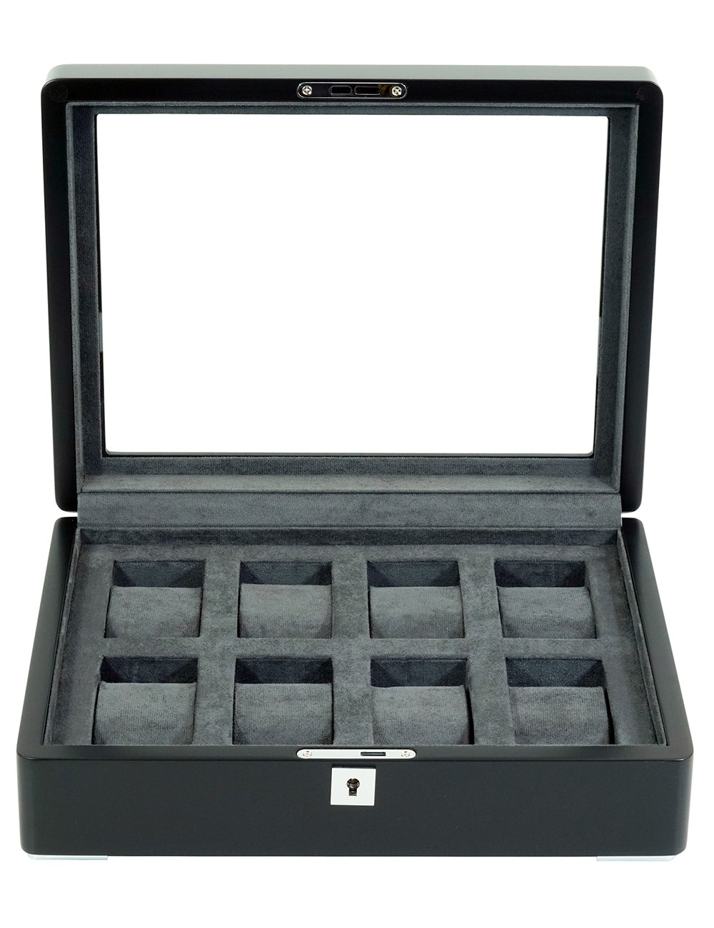 Rothenschild Watch Box blackwith grey velvet RS-3420-8-BL-CHA